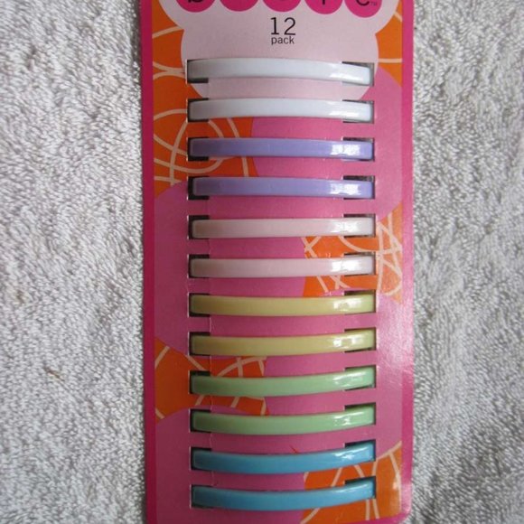 12 Just Basic All Plastic Hair Barrettes Clips Pins Design No Metal Allergy Safe - Picture 11 of 16